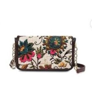 Spartina 449 Floral Embroidered Clutch